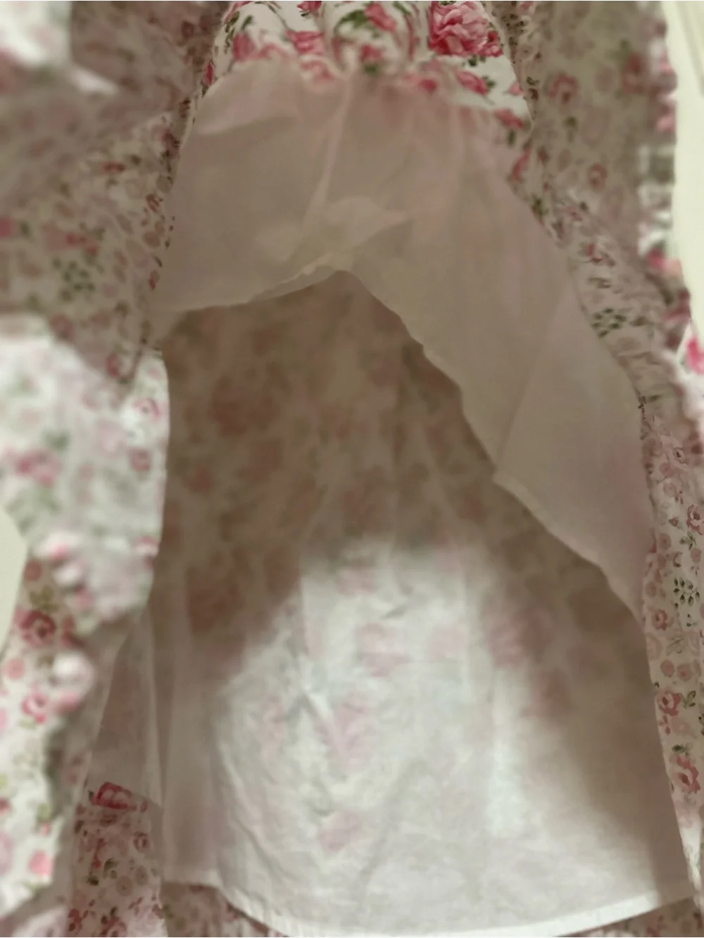 💓🌸🌷LoveShackFancy x American Girl Pink Floral High-Low Tiered Skirt🌸🌷💓_15